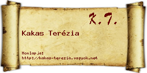 Kakas Terézia névjegykártya